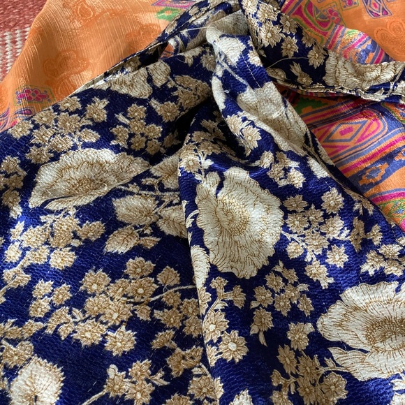 Boho Sari Silk Wrap Skirt - Picture 5 of 7